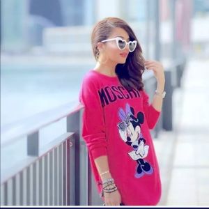 MOSCHINO Pink sweater dress Small